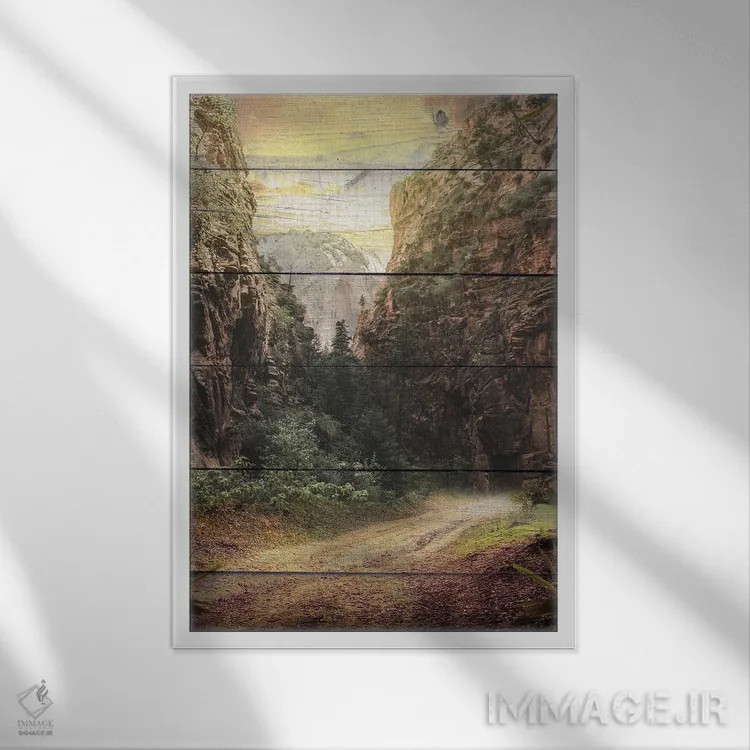 تابلو جهان اثر آن بیلی - نمای قابدار سفید