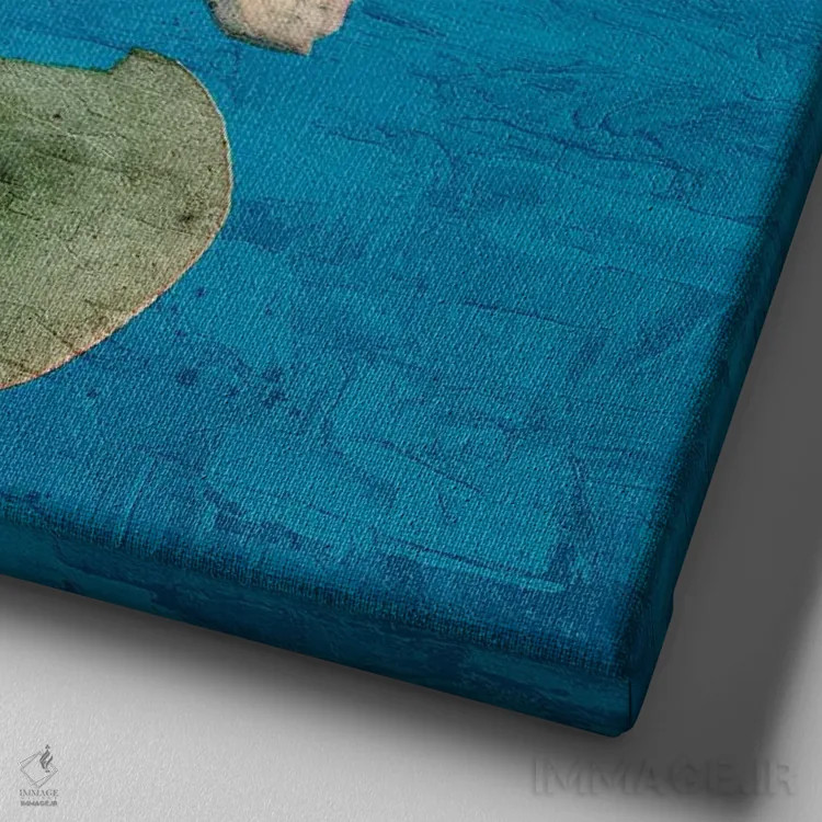 تابلو داوودیهای نارنجی اثر آن بیلی - نمای نزدیک بافت بوم