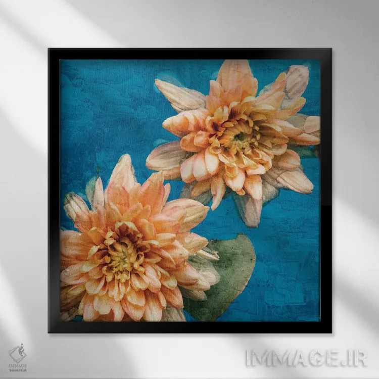 تابلو داوودیهای نارنجی اثر آن بیلی - نمای قابدار مشکی