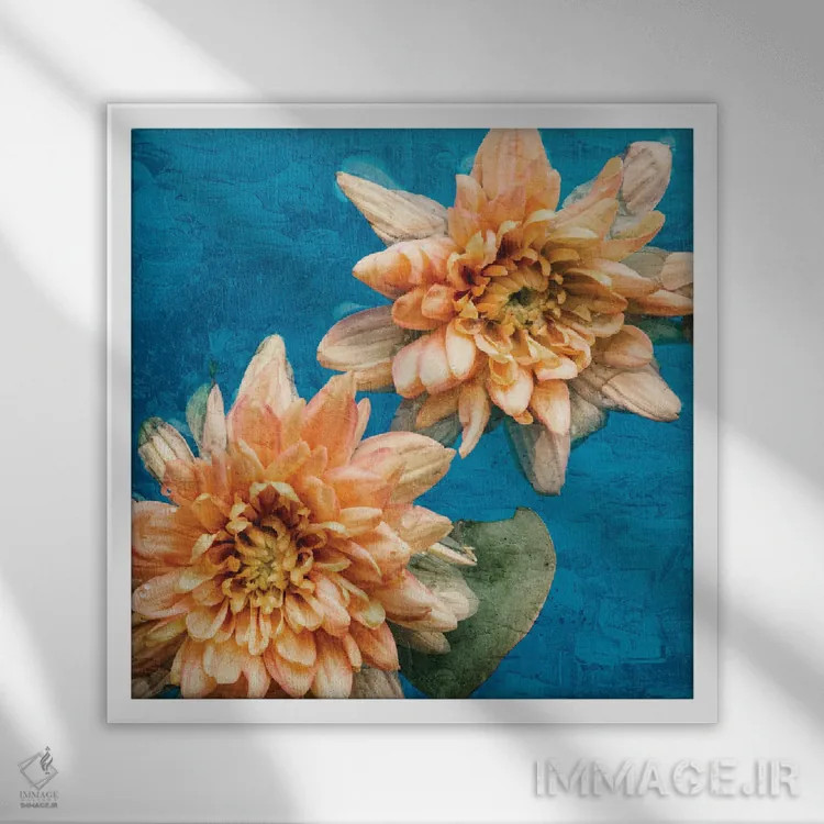 تابلو داوودیهای نارنجی اثر آن بیلی - نمای قابدار سفید