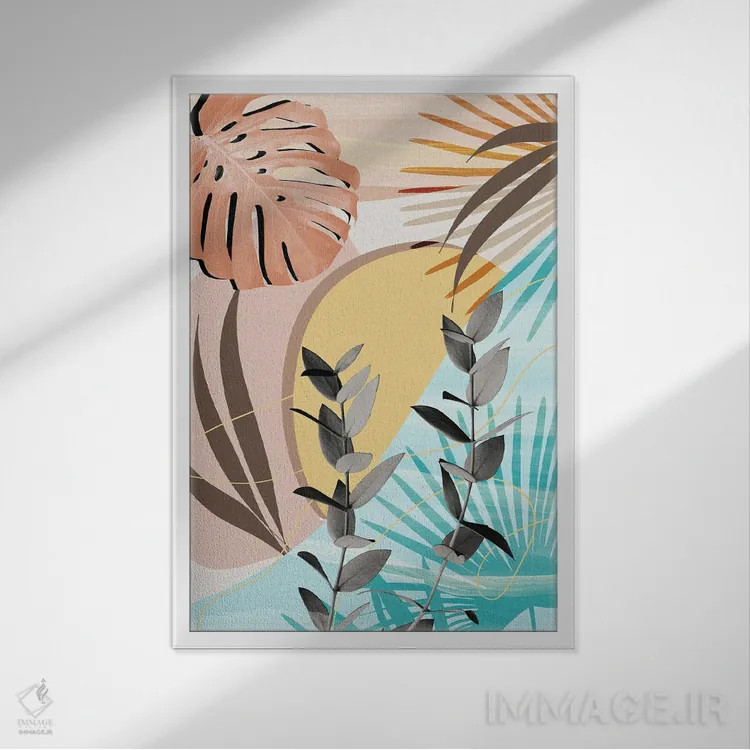 تابلو واحه تابستانی اکالیپتوس استوایی I اثر هنر آنیتا و بلا - نمای قابدار سفید