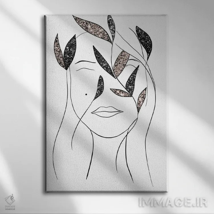 تابلو بانوی درخشان III (درخشش مصنوعی) اثر هنر آنیتا و بلا - نمای روبهرو روی دیوار