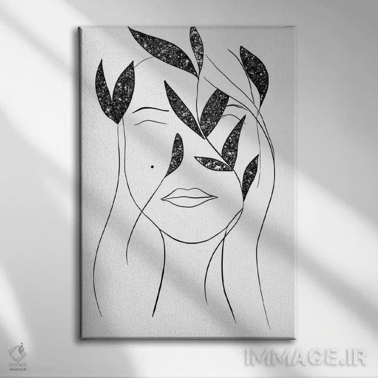 تابلو بانوی درخشان I (درخشش مصنوعی) اثر هنر آنیتا و بلا - نمای روبهرو روی دیوار