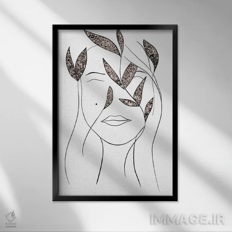 تابلو بانوی درخشان II (درخشش مصنوعی) اثر هنر آنیتا و بلا - نمای قابدار مشکی