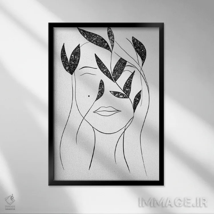 تابلو بانوی درخشان I (درخشش مصنوعی) اثر هنر آنیتا و بلا - نمای قابدار مشکی