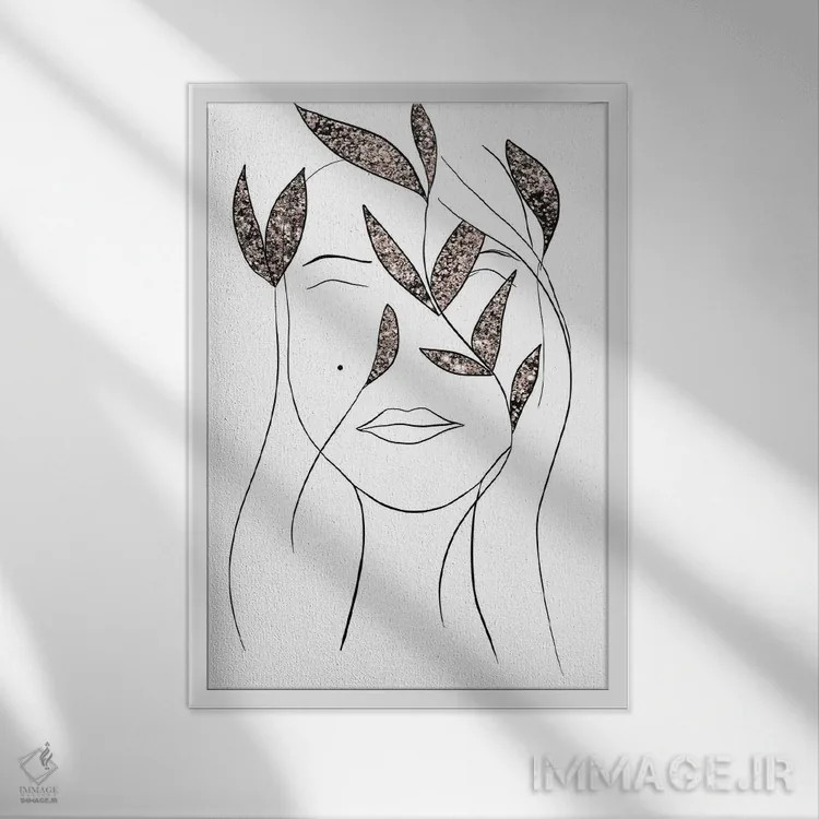 تابلو بانوی درخشان II (درخشش مصنوعی) اثر هنر آنیتا و بلا - نمای قابدار سفید