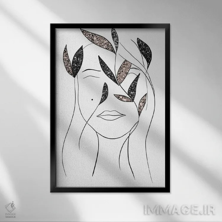 تابلو بانوی درخشان III (درخشش مصنوعی) اثر هنر آنیتا و بلا - نمای قابدار مشکی