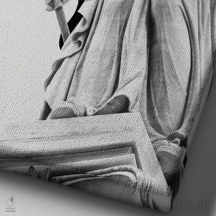 تابلو الهه آتنا با زیبایی I اثر هنر آنیتا و بلا - نمای نزدیک بافت بوم