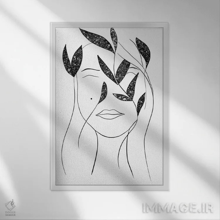 تابلو بانوی درخشان I (درخشش مصنوعی) اثر هنر آنیتا و بلا - نمای قابدار سفید