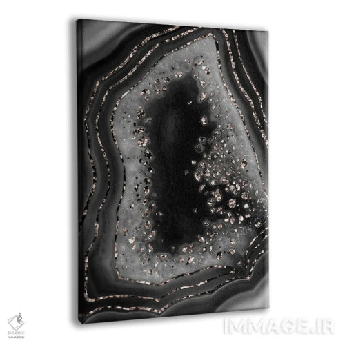 تابلو عقیق با درخشش رزگلد در شب پرزرقوبرق I اثر هنر آنیتا و بلا - نمای پرسپکتیو محصول