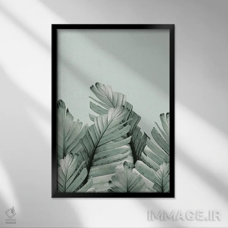 تابلو رویای برگ موز سبز III اثر هنر آنیتا و بلا - نمای قابدار مشکی