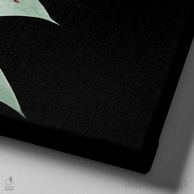 تابلو آگاو درخشان پرزرقوبرق II اثر هنر آنیتا و بلا - نمای نزدیک بافت بوم