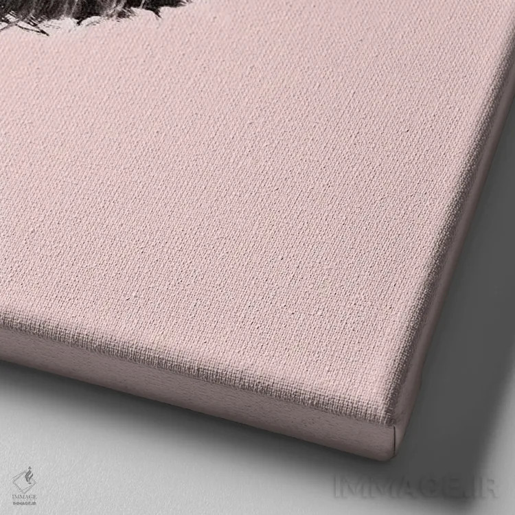 تابلو گاو کوهستانی روز ولنتاین I اثر هنر آنیتا و بلا - نمای نزدیک بافت بوم