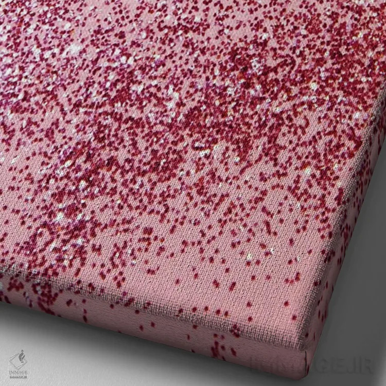 تابلو قلبهای براق و عاشقانه I اثر هنر آنیتا و بلا - نمای نزدیک بافت بوم