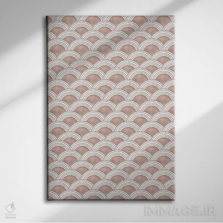 تابلو موج ژاپنی با درخشش رزگلد I اثر هنر آنیتا و بلا - نمای روبهرو روی دیوار