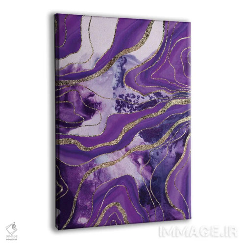 تابلو عقیق مرمر مایع درخشان پرزرقوبرق IV اثر هنر آنیتا و بلا - نمای پرسپکتیو محصول