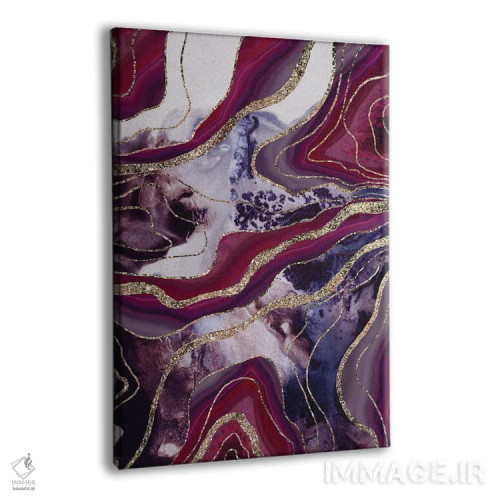 تابلو عقیق مرمر مایع پرزرقوبرق X اثر هنر آنیتا و بلا - نمای پرسپکتیو محصول