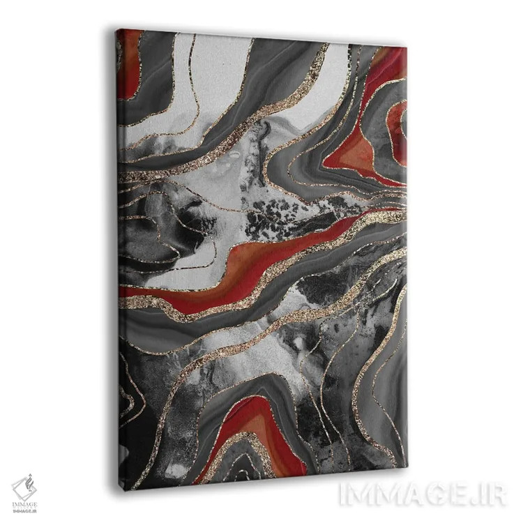 تابلو عقیق مرمر مایع پرزرقوبرق XIII اثر هنر آنیتا و بلا - نمای پرسپکتیو محصول