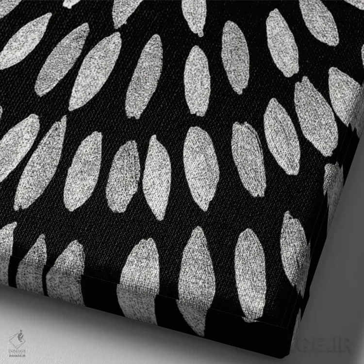 تابلو گل ماندالا X اثر هنر آنیتا و بلا - نمای نزدیک بافت بوم