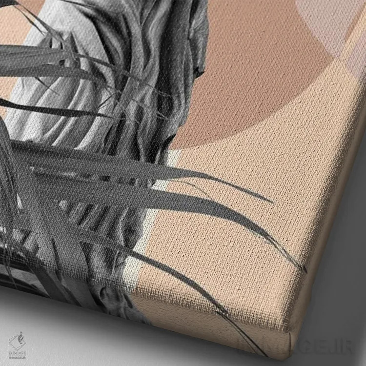 تابلو فرشته مرمری انتزاعی با ظرافت I اثر هنر آنیتا و بلا - نمای نزدیک بافت بوم