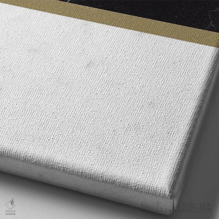 تابلو راهراه ترکیبی مرمر IV اثر هنر آنیتا و بلا - نمای نزدیک بافت بوم