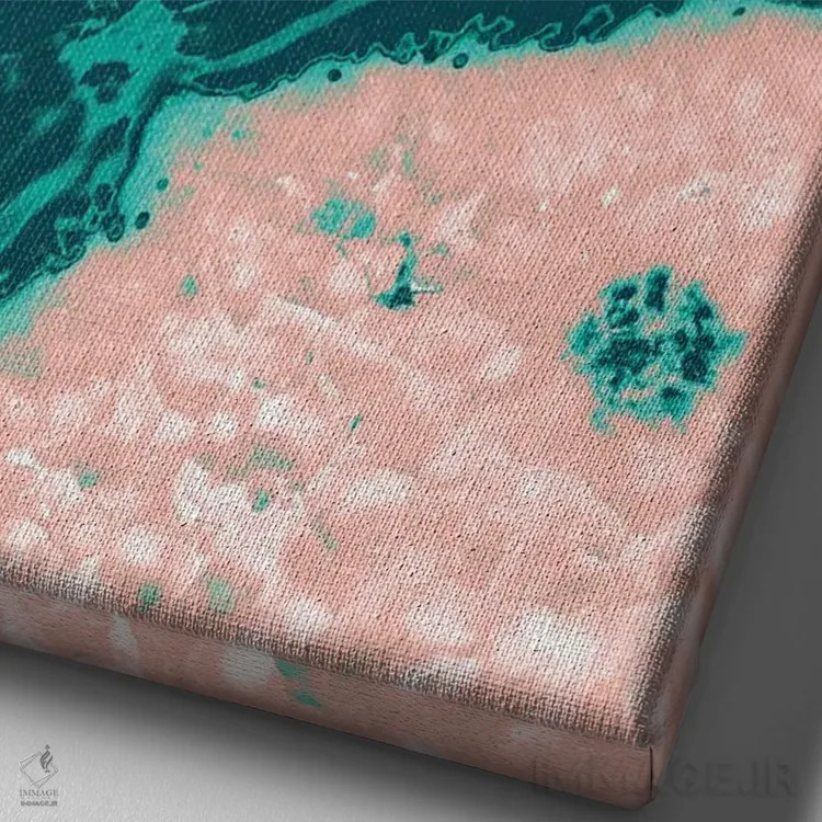 تابلو عقیق طالبی با حس تابستانی I اثر هنر آنیتا و بلا - نمای نزدیک بافت بوم