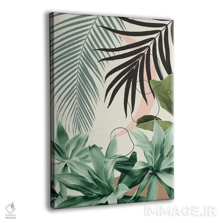 تابلو آگاو ماه ساده و نخل با ظرافت I اثر هنر آنیتا و بلا - نمای پرسپکتیو محصول