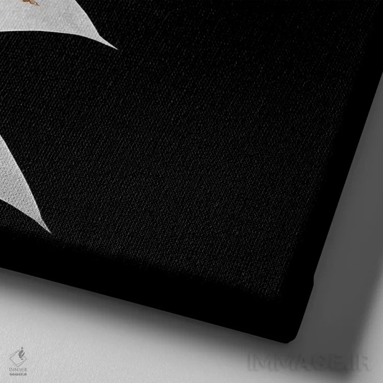 تابلو آگاو با ظرافت و درخشش پرزرقوبرق VI اثر هنر آنیتا و بلا - نمای نزدیک بافت بوم