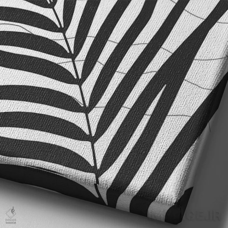 تابلو خطوط انتزاعی غروب اقیانوس مینیمال I اثر هنر آنیتا و بلا - نمای نزدیک بافت بوم