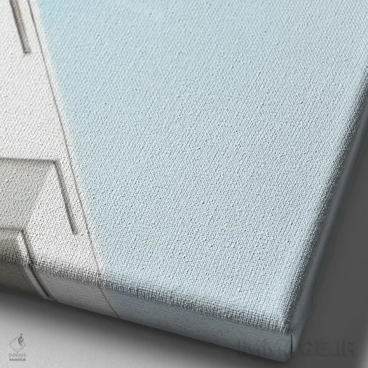 تابلو رویای بالکن سفید مینیمال I اثر هنر آنیتا و بلا - نمای نزدیک بافت بوم