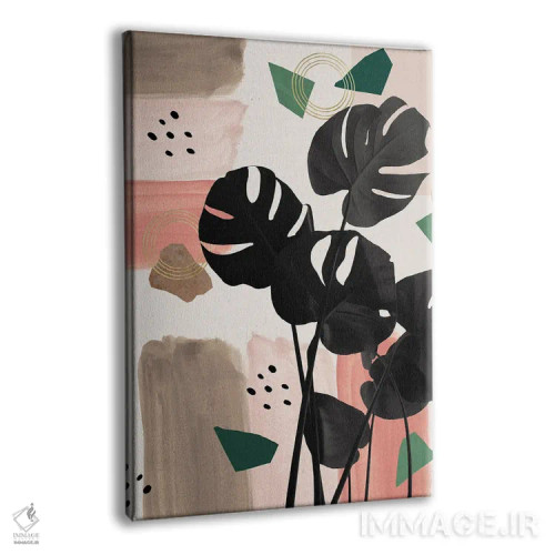 تابلو مانسترا پرزرقوبرق تابستانی II اثر هنر آنیتا و بلا - نمای پرسپکتیو محصول