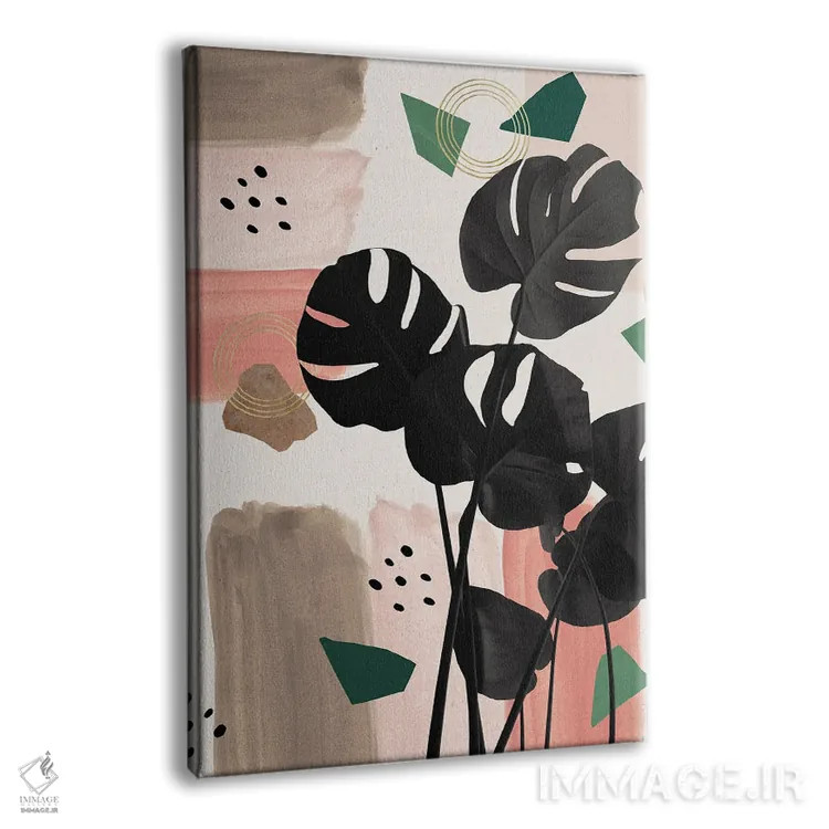 تابلو مانسترا پرزرقوبرق تابستانی II اثر هنر آنیتا و بلا - نمای پرسپکتیو محصول