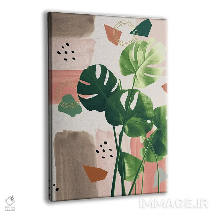 تابلو مانسترا پرزرقوبرق تابستانی I اثر هنر آنیتا و بلا - نمای پرسپکتیو محصول