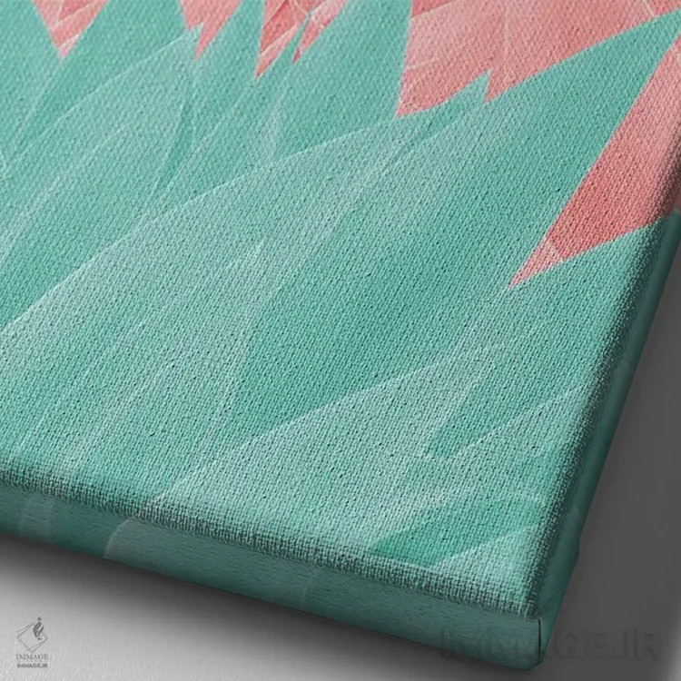 تابلو رویای تابستانی آگاو I اثر هنر آنیتا و بلا - نمای نزدیک بافت بوم