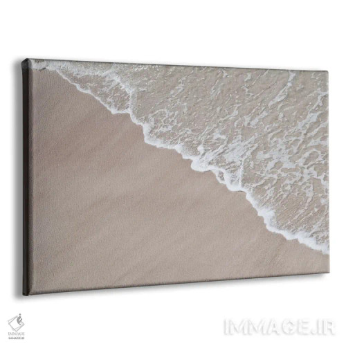 تابلو رویای ساحل کف دریا خنثی I اثر هنر آنیتا و بلا - نمای پرسپکتیو محصول