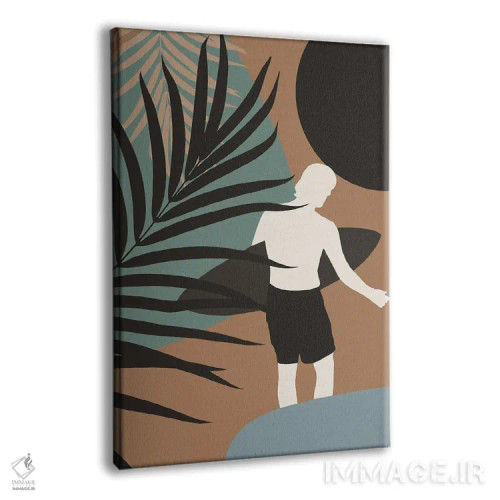 تابلو موجسوار ظهر مینیمال انتزاعی III اثر هنر آنیتا و بلا - نمای پرسپکتیو محصول