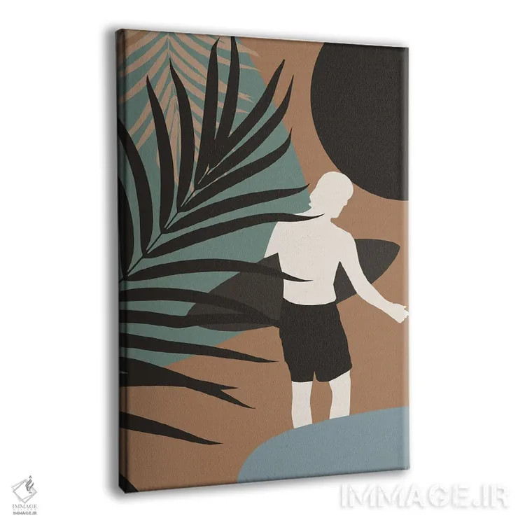 تابلو موجسوار ظهر مینیمال انتزاعی III اثر هنر آنیتا و بلا - نمای پرسپکتیو محصول