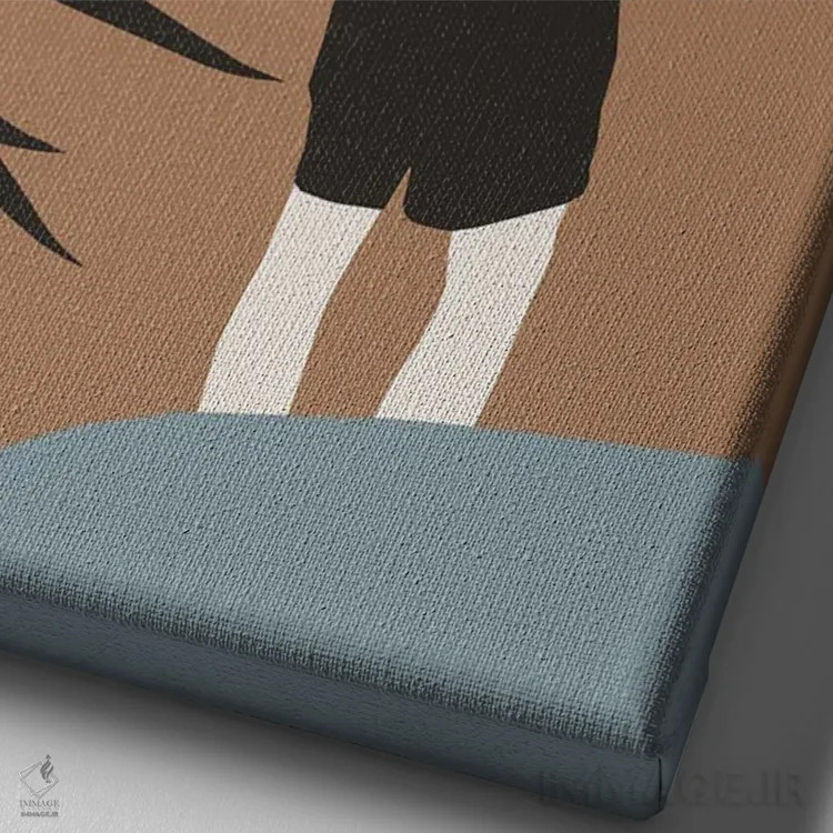 تابلو موجسوار ظهر مینیمال انتزاعی III اثر هنر آنیتا و بلا - نمای نزدیک بافت بوم