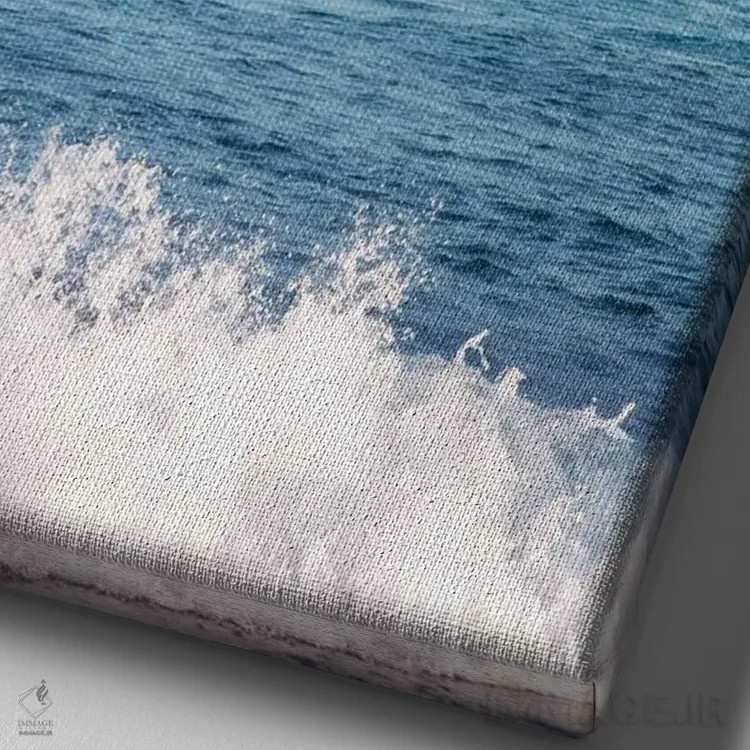 تابلو رویای موج اقیانوس I اثر هنر آنیتا و بلا - نمای نزدیک بافت بوم