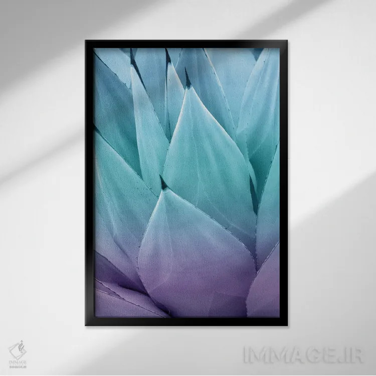 تابلو حس آگاو I اثر هنر آنیتا و بلا - نمای قابدار مشکی