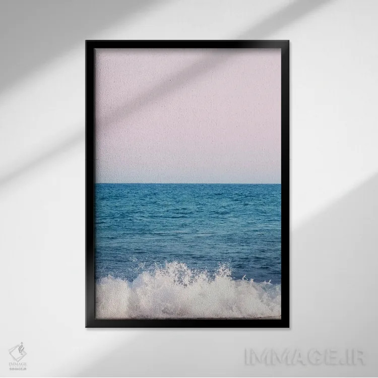 تابلو رویای موج اقیانوس I اثر هنر آنیتا و بلا - نمای قابدار مشکی