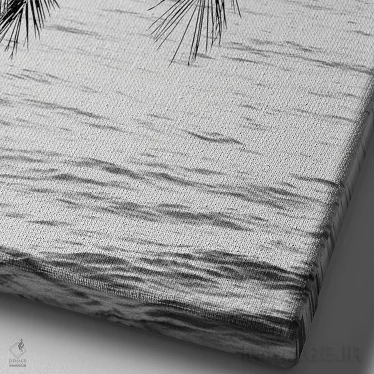 تابلو رویای اقیانوس و نخل IV اثر هنر آنیتا و بلا - نمای نزدیک بافت بوم