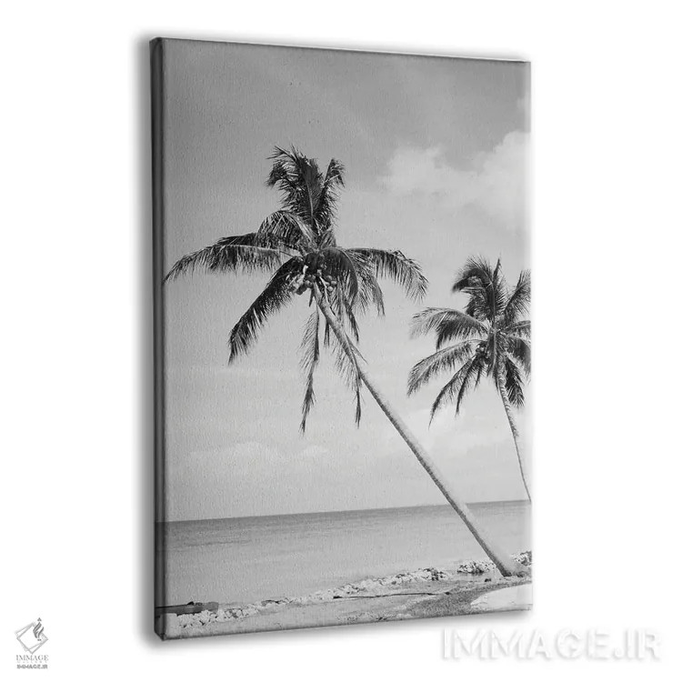 تابلو واحهٔ ساحلی با نخل II اثر هنر آنیتا و بلا - نمای پرسپکتیو محصول