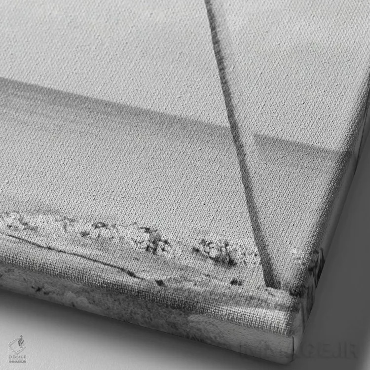 تابلو واحهٔ ساحلی با نخل II اثر هنر آنیتا و بلا - نمای نزدیک بافت بوم