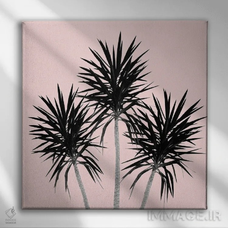 تابلو نخلهای کالیفرنیا با حس تابستانی III اثر هنر آنیتا و بلا - نمای روبهرو روی دیوار