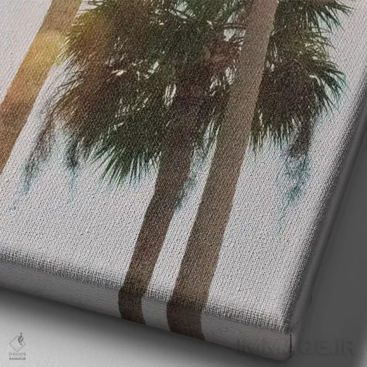 تابلو حس نخلها I اثر هنر آنیتا و بلا - نمای نزدیک بافت بوم