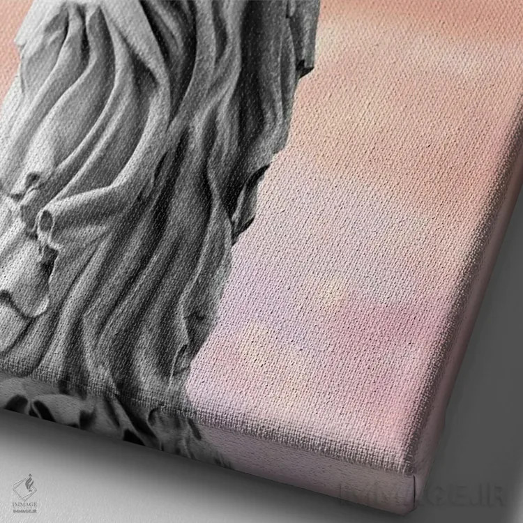 تابلو رویای فرشته مرمر پاستلی و آسمان پرستاره I اثر هنر آنیتا و بلا - نمای نزدیک بافت بوم