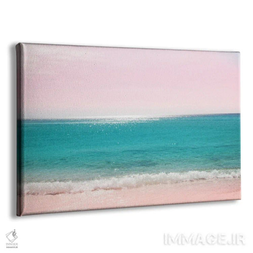 تابلو رویای آرامش ساحل اقیانوس پاستلی I اثر هنر آنیتا و بلا - نمای پرسپکتیو محصول
