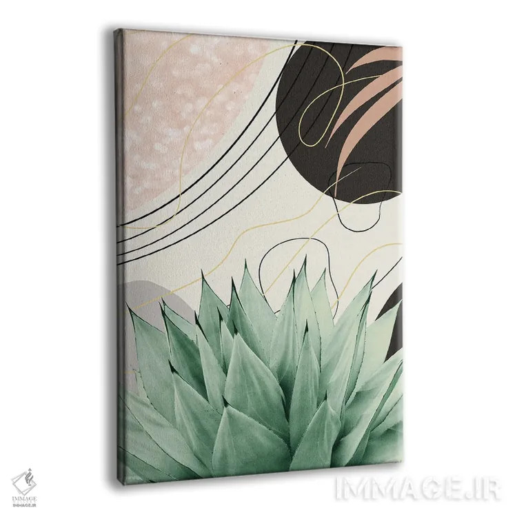 تابلو آگاو انتزاعی پرزرقوبرق IV اثر هنر آنیتا و بلا - نمای پرسپکتیو محصول