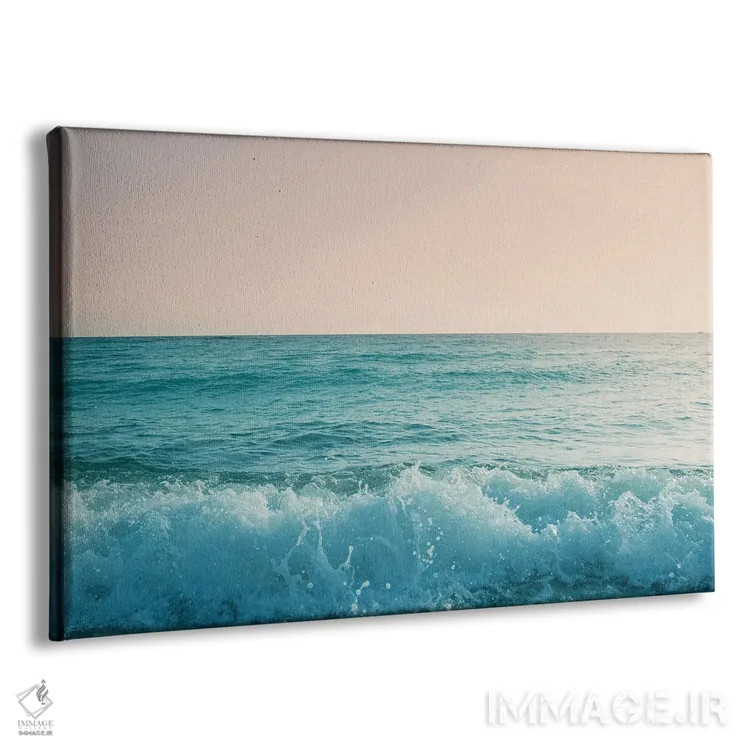 تابلو رویای موجهای اقیانوس پاستلی I اثر هنر آنیتا و بلا - نمای پرسپکتیو محصول